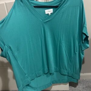 Lou and Grey Teal V-Neck Boxy Tunic